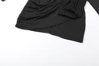 Fall Women’s Round Neck Long Sleeve Sheath Ribbon Dress