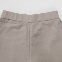 Office Casual Large Collared Pleated Sleeves Work Pant Two Piece Sets - Modestly Vogue 