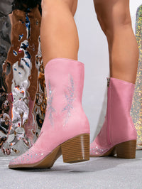 Women Short Pink Blue Women Western Boots All Match Short Boots