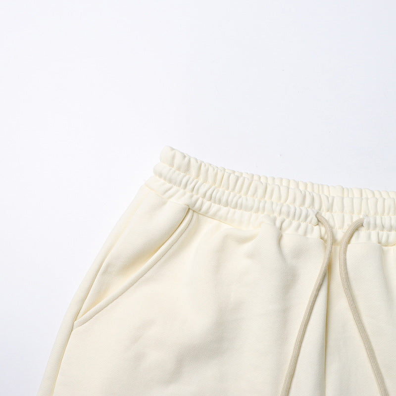 Neutral Draping Stitching Tied Drawstring Adjustable Slimming High Waist Straight Solid Color Casual Pants Women