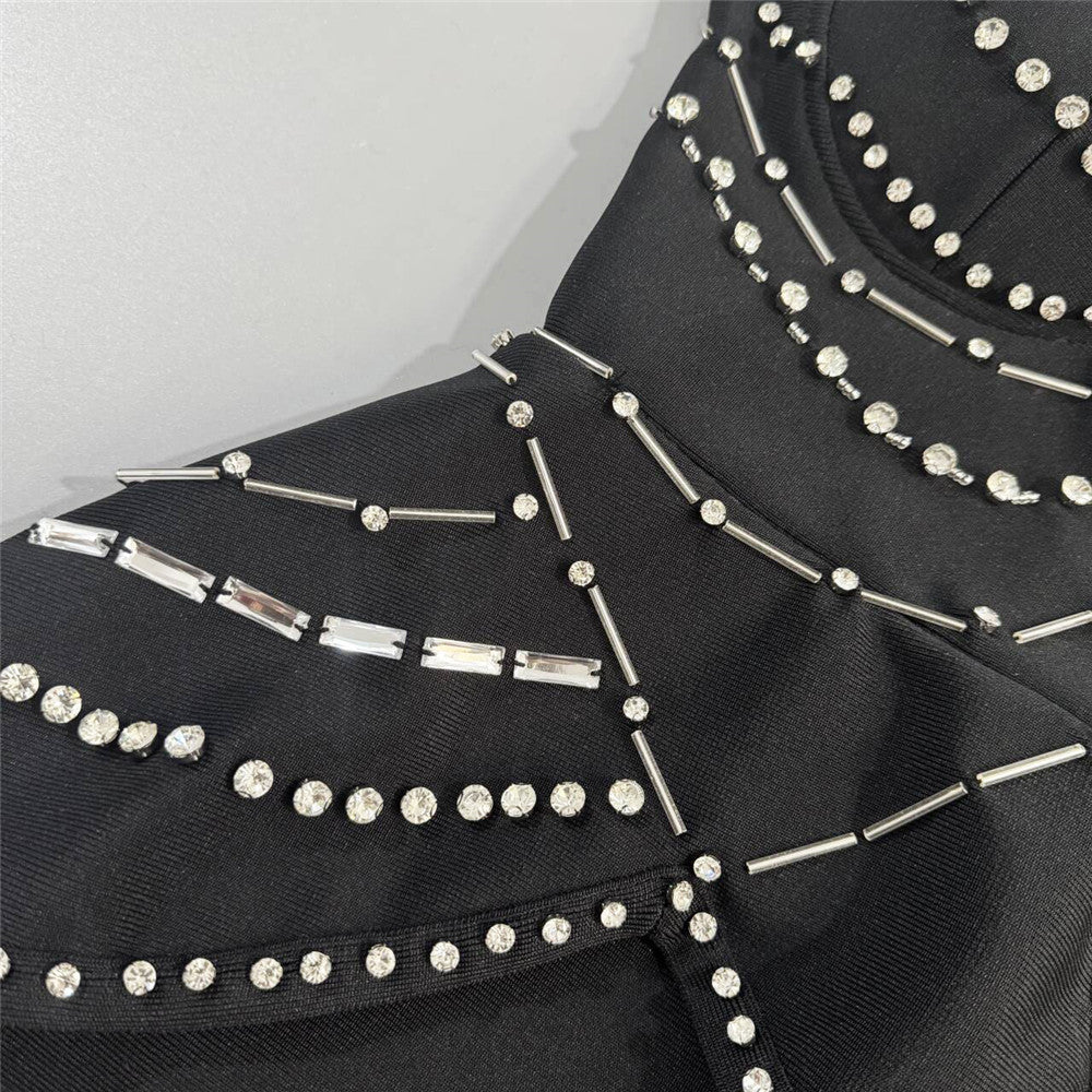 Tube Top Bandage One Piece Dress Niche Party Skinny Long Evening Dress