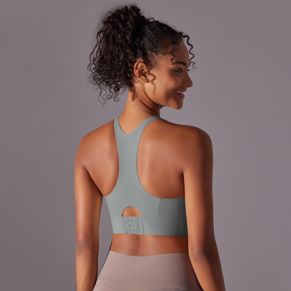 High Strength Yoga Bra – Seamless Push-Up Vest with Beauty Back