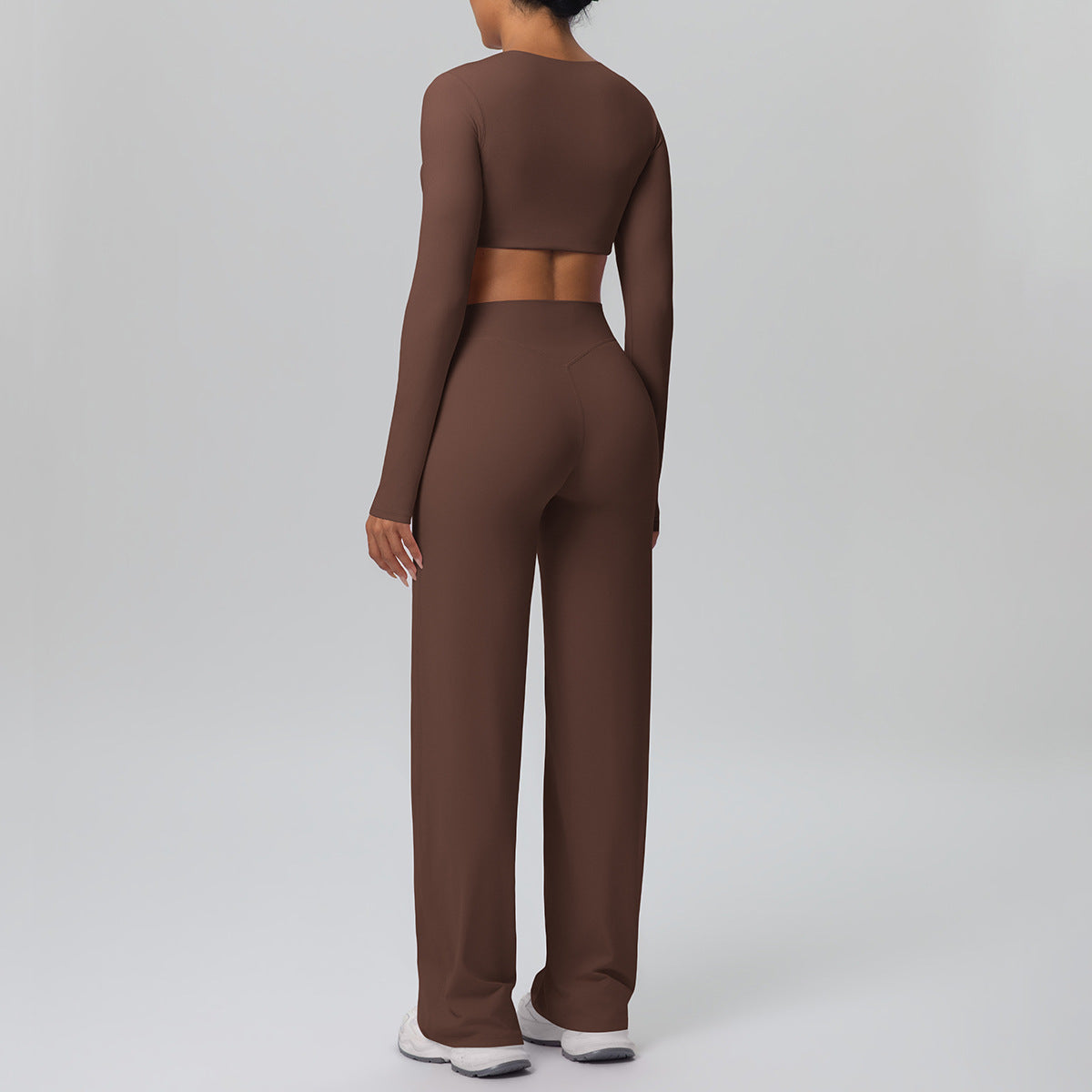 Pink Lace Studio Sculpt Women’s Workout Set – Breathable Long Sleeve & Pants - Modestly Vogue 