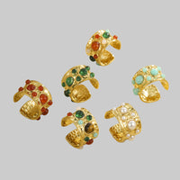Multi Gem Cuff Ring - Modestly Vogue 