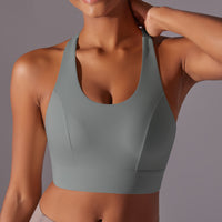 High Strength Yoga Bra – Seamless Push-Up Vest with Beauty Back