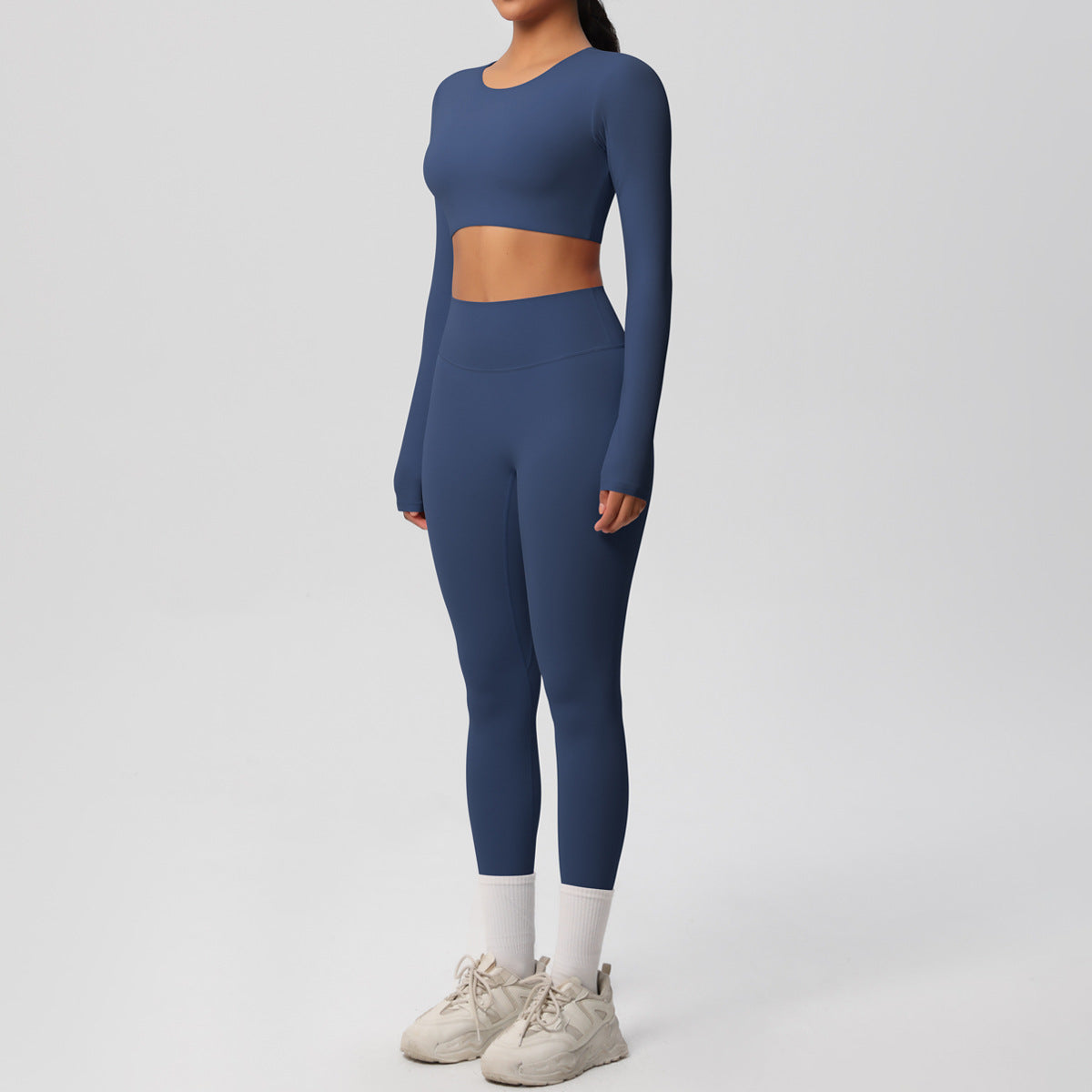 Blue Studio Sculpt Women’s Exercise Set – Soft & Breathable - Modestly Vogue 
