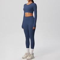 Blue Studio Sculpt Women’s Exercise Set – Soft & Breathable - Modestly Vogue 