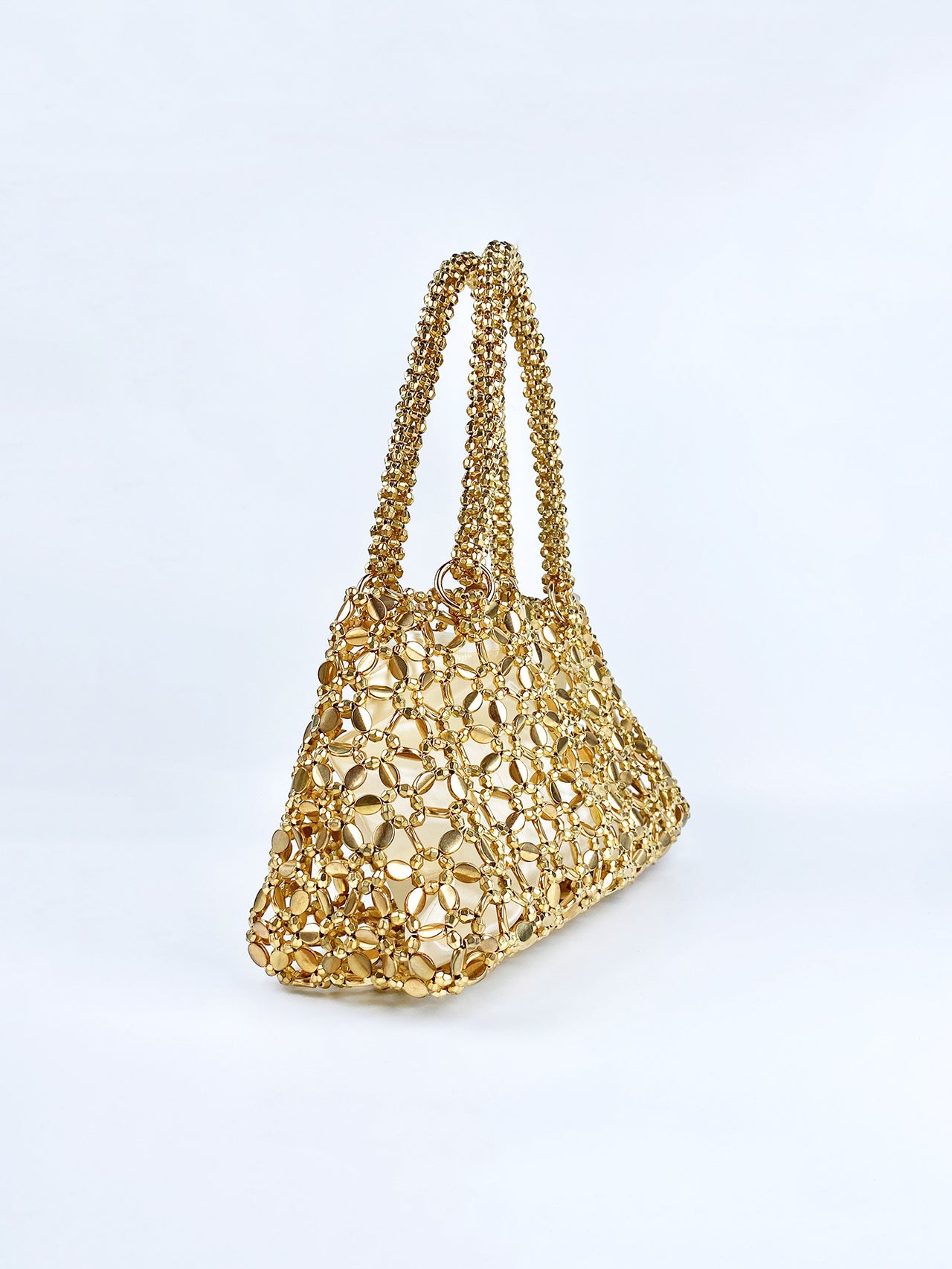 Handmade Pearl Woven Tote Bag – Hollowed Underarm Handbag