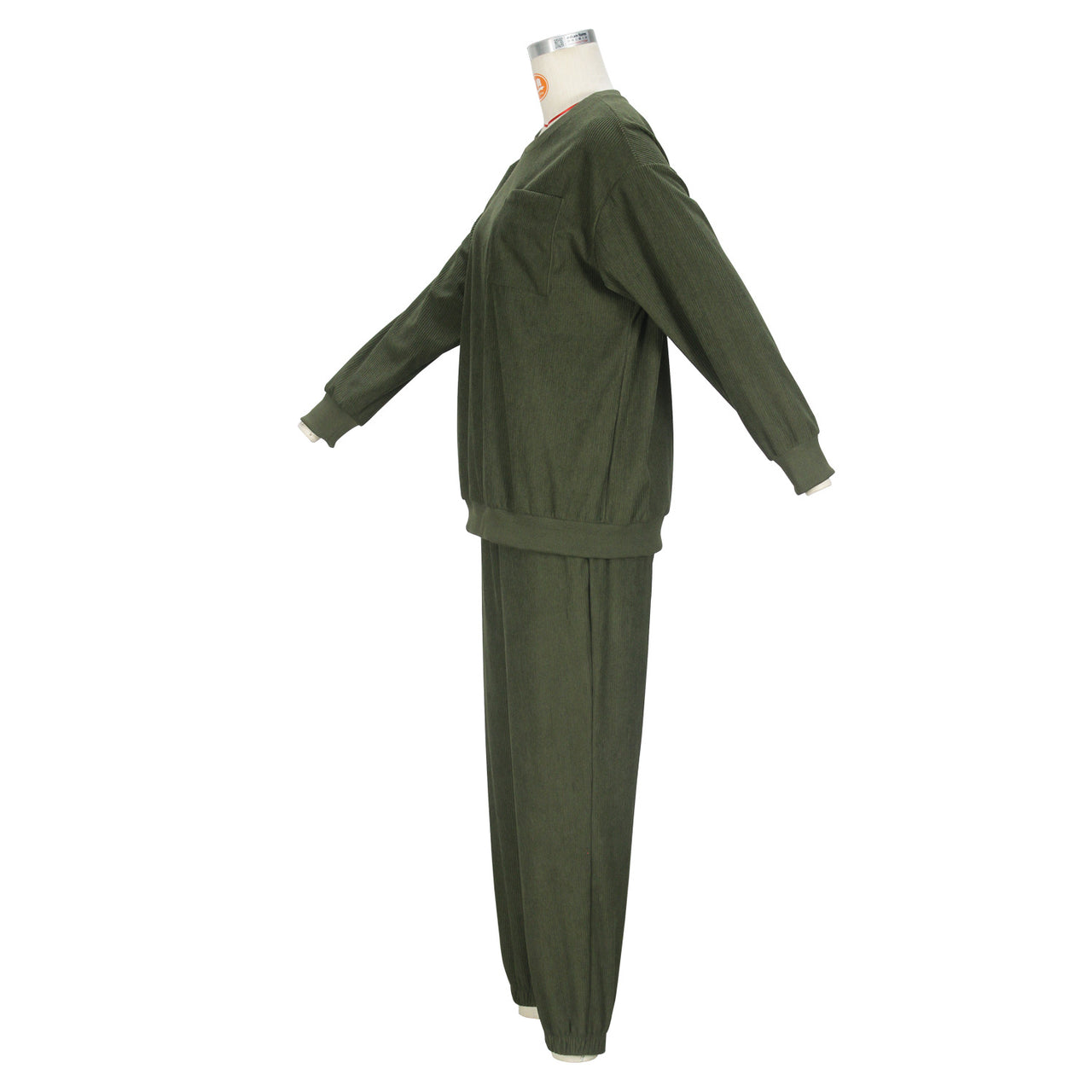 Spring Autumn Winter Women round Neck Long Sleeved Trousers Solid Color Casual Set - Modestly Vogue 