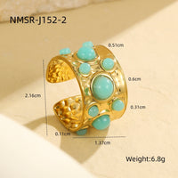 Multi Gem Cuff Ring - Modestly Vogue 