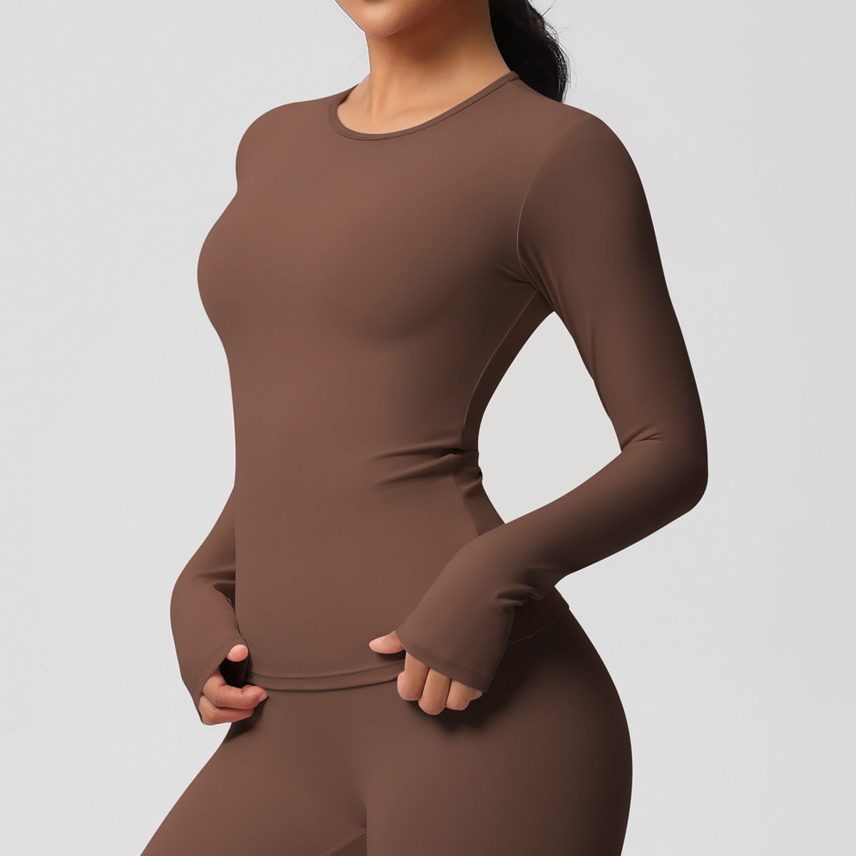 Nude Feel Brushed Slimming High-Strength Yoga & Running Long Sleeve