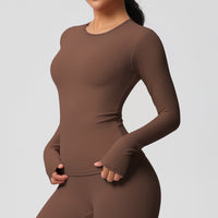 Nude Feel Brushed Slimming High-Strength Yoga & Running Long Sleeve