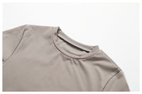 Brushed Yoga Top for Women – Tight Fit, Short Sleeve Running Shirt