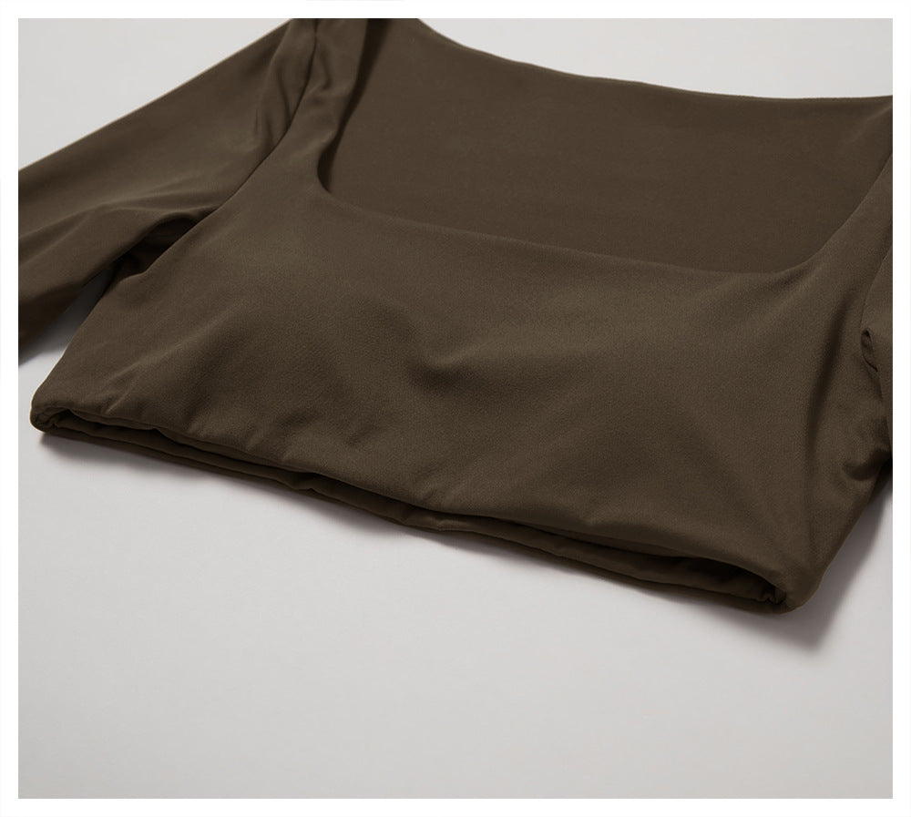 Nude Feel Long Sleeve Yoga & Running Top – Quick Drying, Tight Fit Workout Shirt