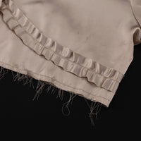 Graceful Women’s Irregular Asymmetric Ruffled Top & Skirt Set