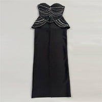 Tube Top Bandage One Piece Dress Niche Party Skinny Long Evening Dress