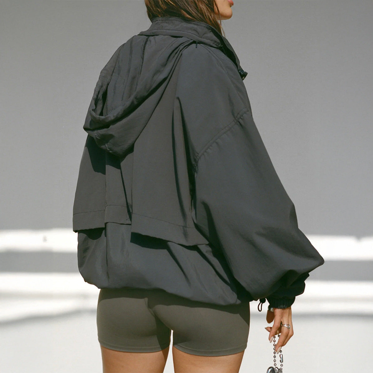Women Clothing Autumn Yoga Sports Zipper Long Sleeve Coat - Modestly Vogue 