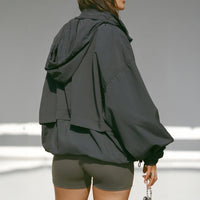 Women Clothing Autumn Yoga Sports Zipper Long Sleeve Coat - Modestly Vogue 