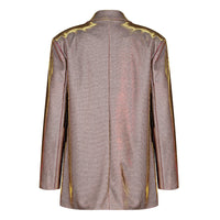 Spring Women Casual Loose Collared Long Sleeves Padded Shoulder two Piece Sets - Modestly Vogue 