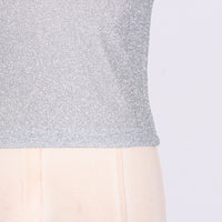 Halter Knitted Sequin Collar High Neck Tank Top - Modestly Vogue 