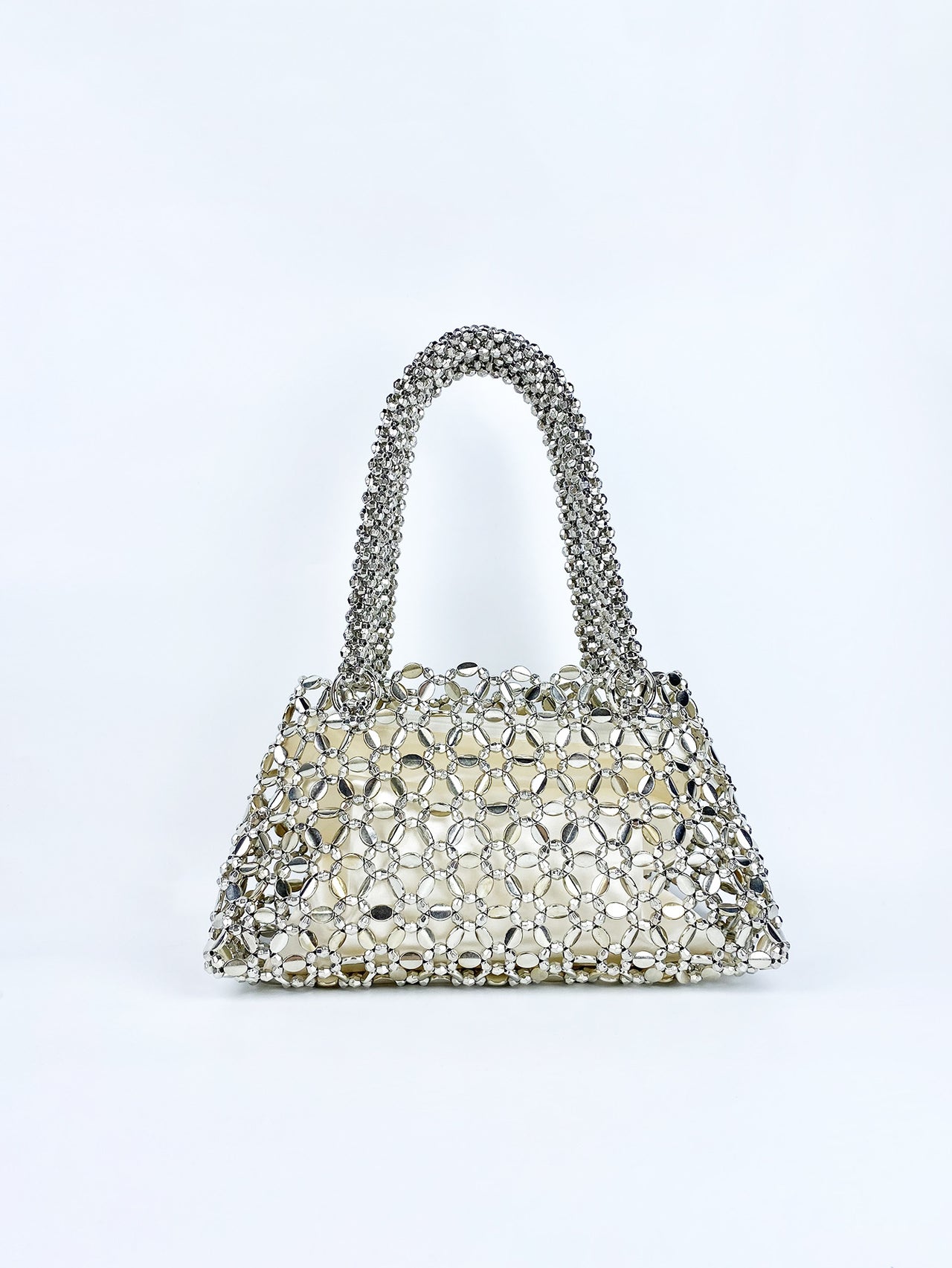 Handmade Pearl Woven Tote Bag – Hollowed Underarm Handbag