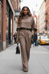 Spring Summer Famous Designer Shirt Trousers Two Piece Sets - Modestly Vogue 