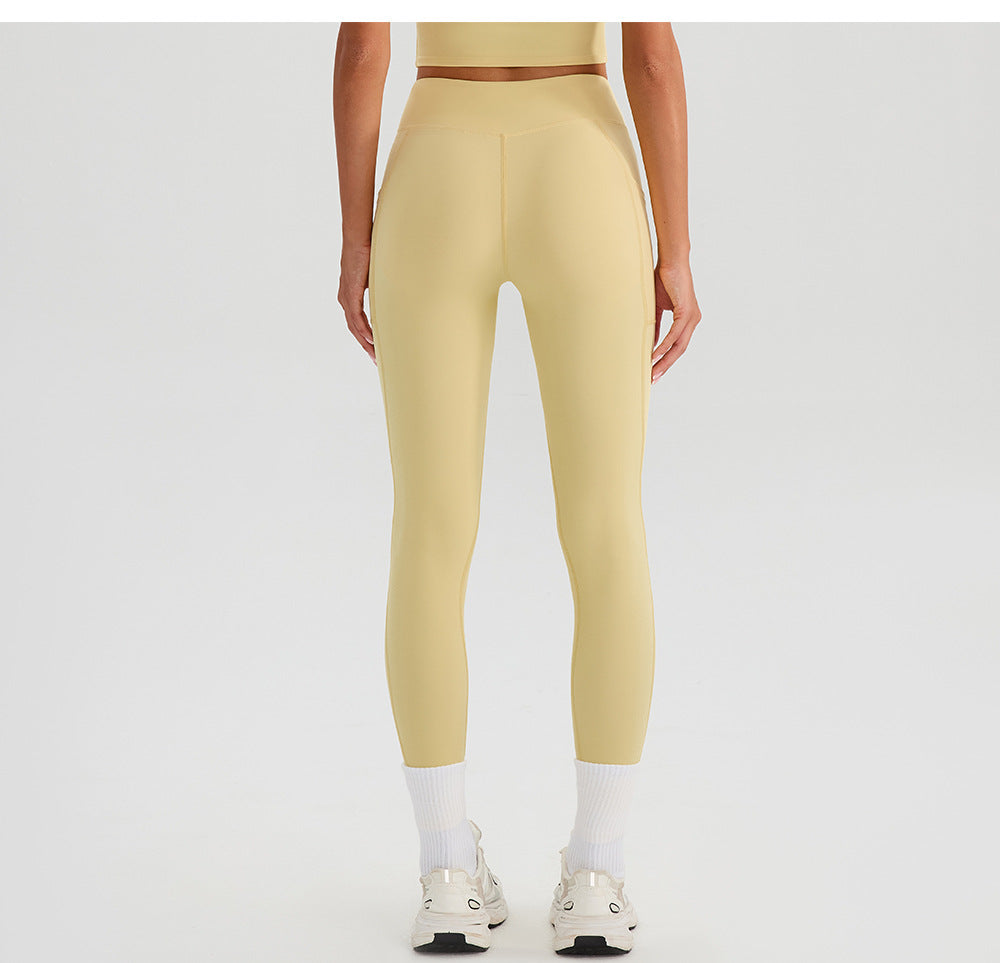 High Waist Cross Yoga Trousers – Nude Feel Quick Dry Fitness Pants