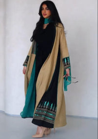 Designer Casual Mid-Length Abaya Kimono