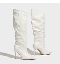 Patent Leather Pointed Mid-Calf Boots | Glossy Women’s Footwear