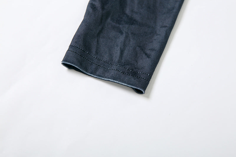 Animal Print Round Neck Long Sleeve Maxi Dress - Modestly Vogue 