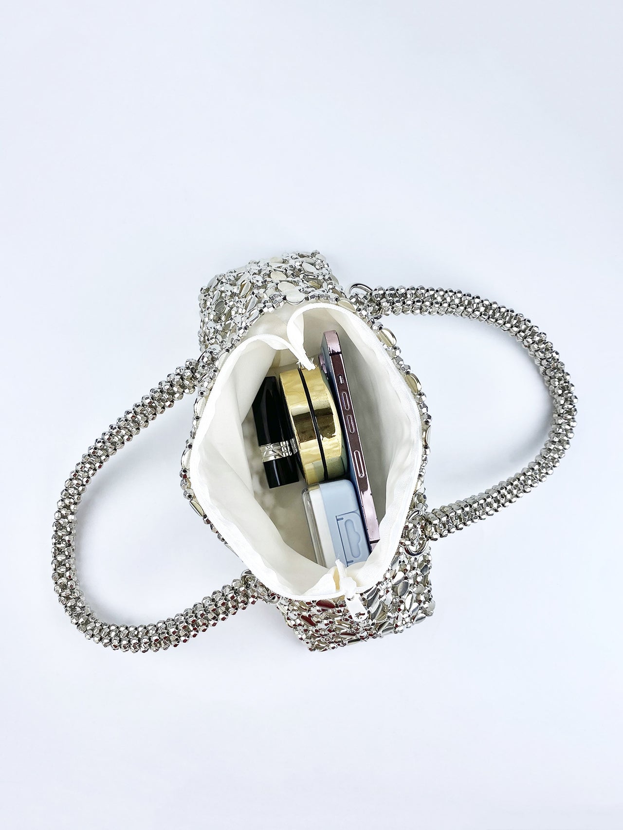 Handmade Pearl Woven Tote Bag – Hollowed Underarm Handbag