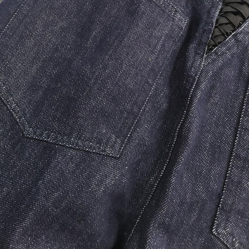 Black Denim Barrel Jeans Pants Trousers - Modestly Vogue 