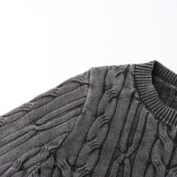 Pastel Idle Niche Irregular Asymmetric Hem Distressed Figure Flattering Short Sweater for Women