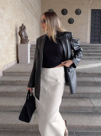 Women’s High Waist A-Line Skirt – Retro Long Spring Style - Modestly Vogue 