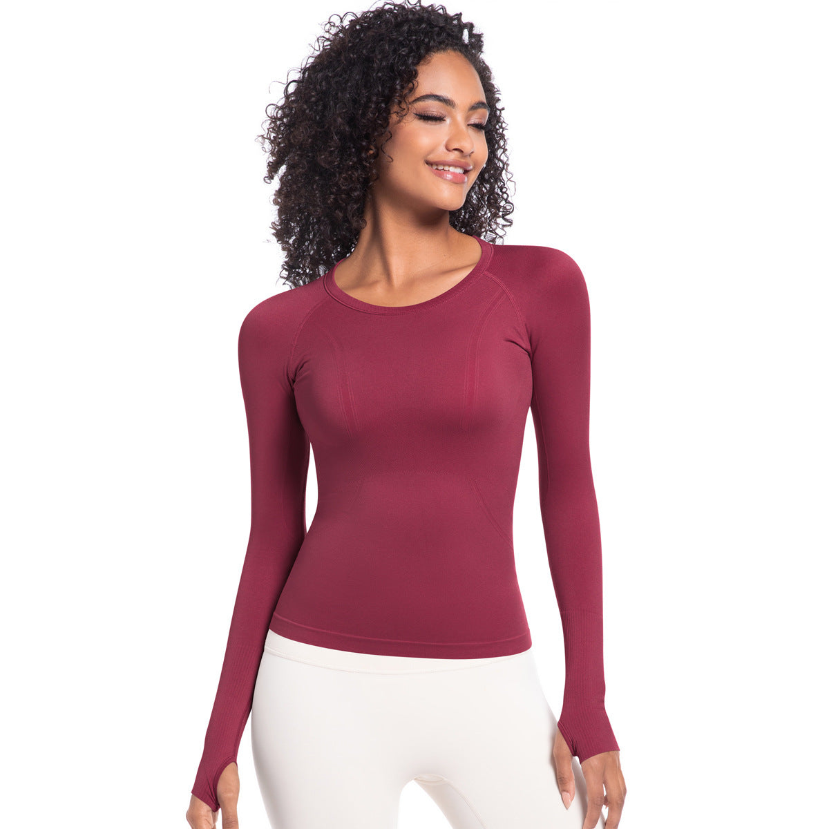 Women’s Long Sleeve Round Neck Fitness Yoga Running Top
