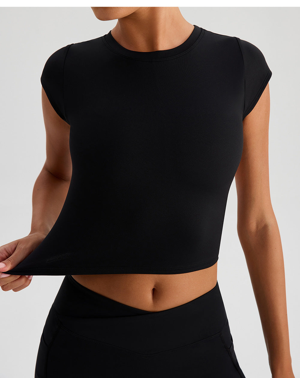 Nude Feel Sports T-Shirt – Removable Chest Pad, Backless Yoga Vest