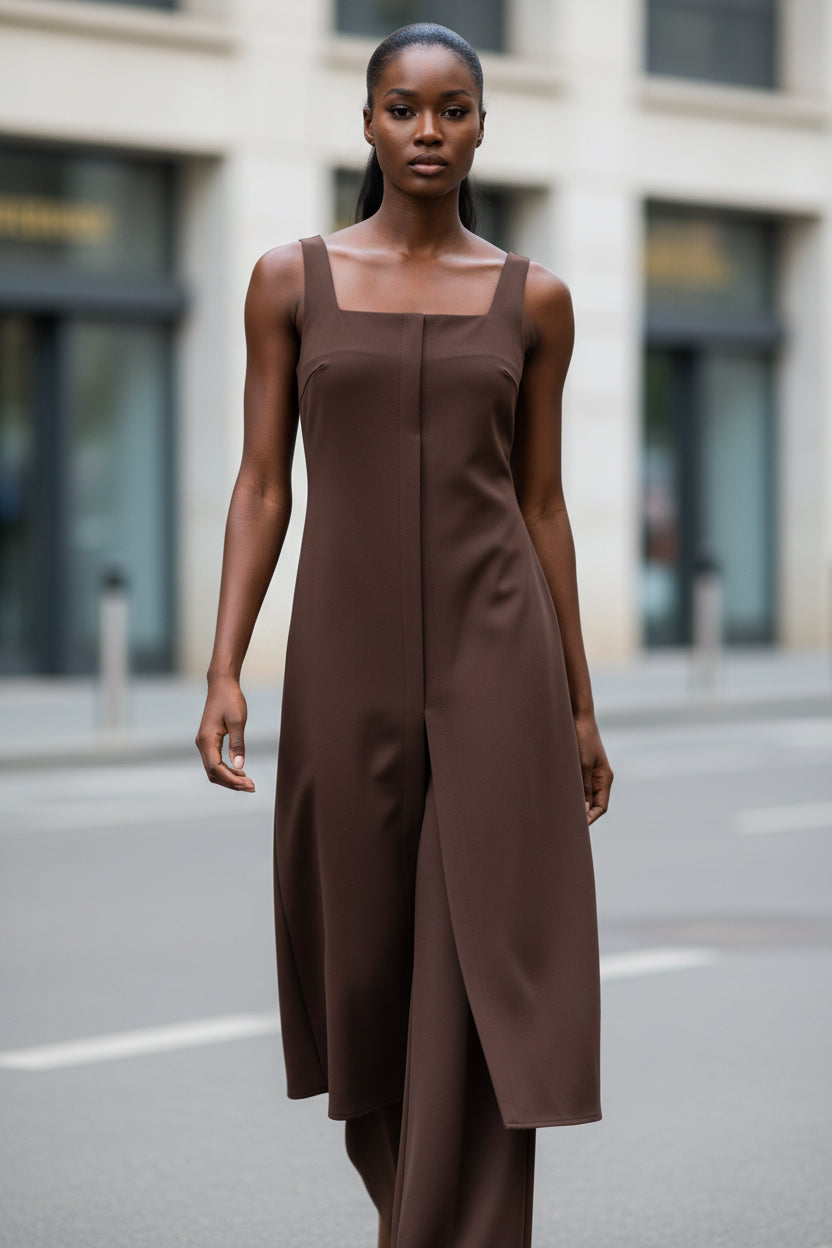Layered Wide-Leg Pant Set - Modestly Vogue 