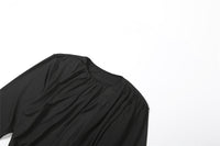 Fall Women’s Round Neck Long Sleeve Sheath Ribbon Dress