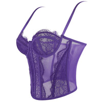 Women’s Lace Camisole with Built-In Bra and Pads