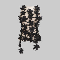 Black Mesh Stitching Sleeveless Vest for Women - Spring Summer Top