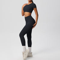 Nude Feel Hip Raise Yoga Set – High Waist Fitness Pants &  Bra Top