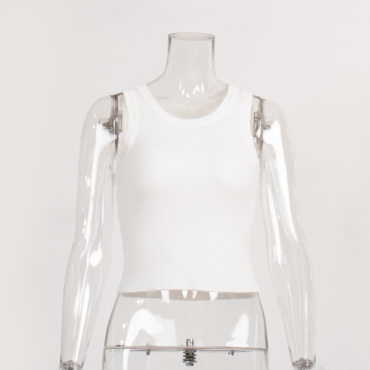 Knitted Vest Women Summer Solid Color Slim Thread Inner Wear Blouse Short Vest - Modestly Vogue 