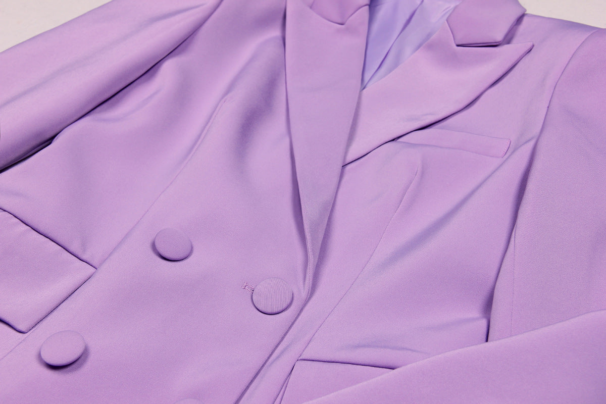 Black Tailored Bustier Blazer Suit Set Three Piece Pant Set - Modestly Vogue 