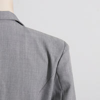 Elegant Double Breasted Ruffled Waist Short Blazer - Modestly Vogue 