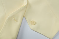 Women Clothing Autumn Elegant Cardigan Button Small Blazers Slim Solid Color Coat - Modestly Vogue 