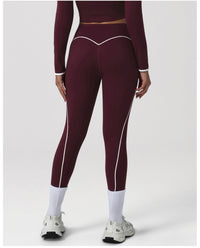 Autumn Winter Nude Feel Contrast Color Yoga Ninth Pants Autumn Winter Sports Workout Clothes Women Running Workout Trousers