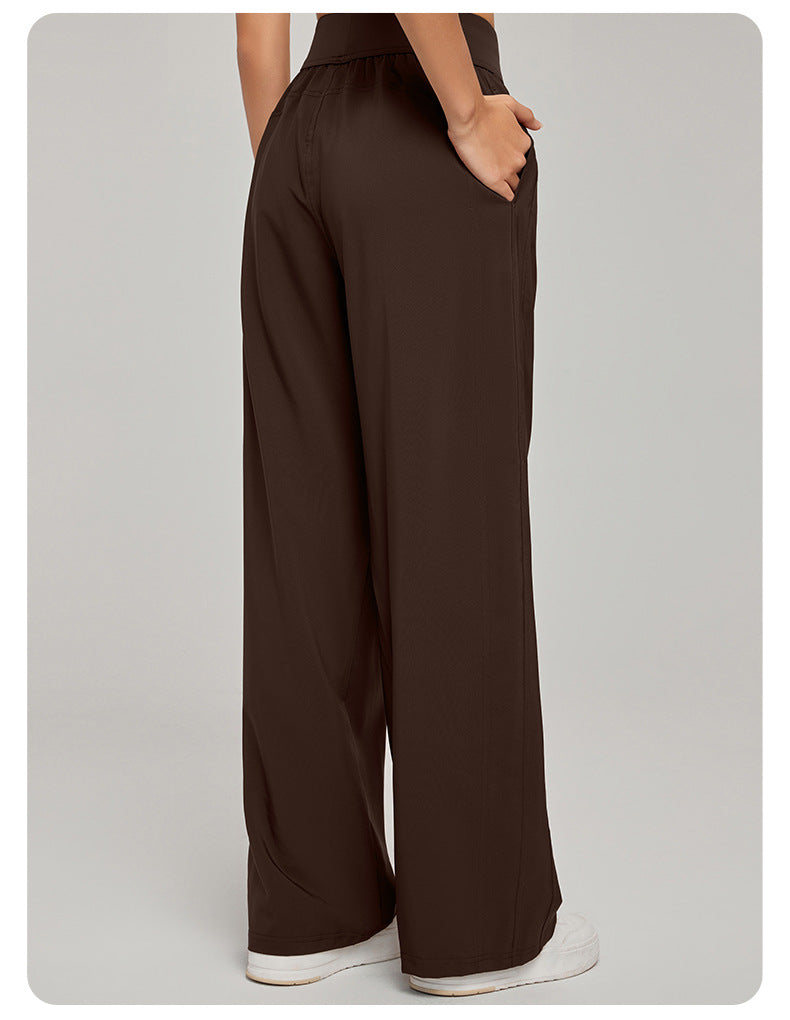 High Waist Wide Leg Yoga Pants for Women – Loose Workout Pants - Modestly Vogue 