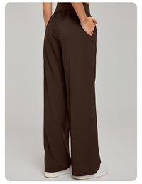 High Waist Wide Leg Yoga Pants for Women – Loose Workout Pants - Modestly Vogue 