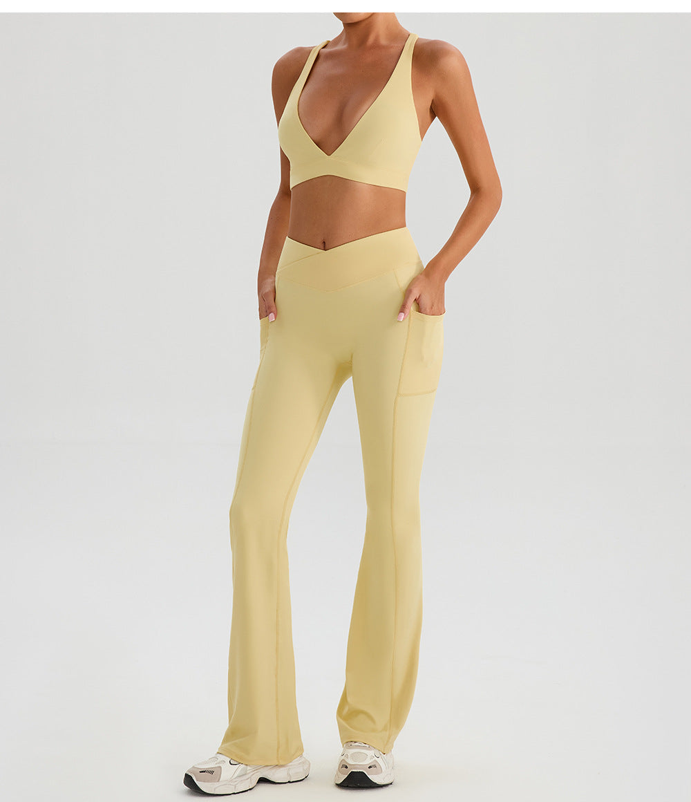 High Waist Wide Leg Yoga Pants – Bootleg & Hip Lift Fitness Pants for Women