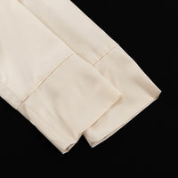 High Grade Satin Office Suit Women Elegant V neck Long Sleeve Tied Top Loose Wide Leg Pants Two Piece Set - Modestly Vogue 